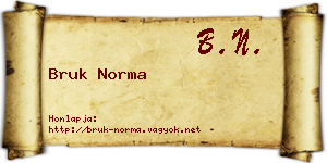 Bruk Norma névjegykártya